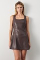 Mini leather look dress