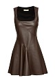 Mini leather look dress