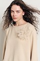 Maxi dress sweatshirt with lace