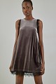 Vestido mini de terciopelo con encaje