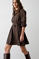 Mini leather look dress
