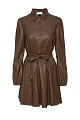 Mini leather look dress