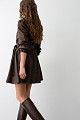 Mini leather look dress