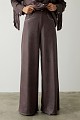 Leather look flared pants