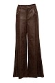 Leather look flared pants