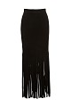 Maxi knit skirt with fringes
