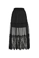 Maxi skirt with tulle and lace