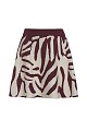 Mini knitted printed skirt