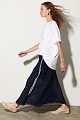 Maxi pleated skirt with stripe