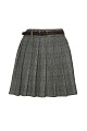 Mini plaid pleated skirt