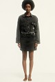 Mini denim skirt with studs