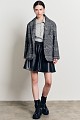 Plaid blazer with pin