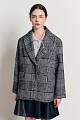 Plaid blazer with pin