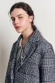 Plaid blazer with pin