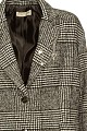 Plaid blazer with pin