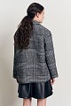 Plaid blazer with pin