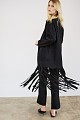 Knit cardigan with fringes