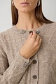Knitted cardigan with decorative stones