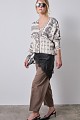 Printed knitted cardigan