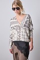 Printed knitted cardigan