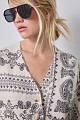 Printed knitted cardigan