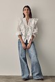 Polka dot shirt with ruffles
