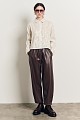 Shirt with long sleeves and lurex