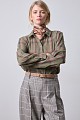 Checkered shirt with print