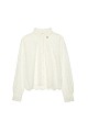 Semi sheer shirt with lace