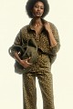 Chaqueta denim estampado animal
