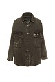 Denim overshirt με τρουκς