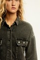 Denim overshirt με τρουκς