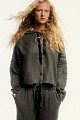 Embroidered shirt with hoodie