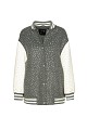 Jacket with rhinestones