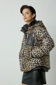 Animal print puffer jacket