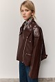 Chaqueta oversize efecto piel