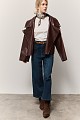 Chaqueta oversize efecto piel