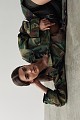 Vintage military jacket with rhinestones