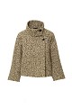 Shortline boucle coat with collar