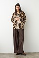 Oversized animamal print bomber jacket