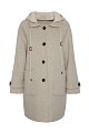 Coat with knitted hood