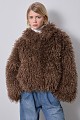 Chaqueta efecto pelo