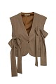 Striped vest with applique bows
