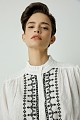 Embroidered shirt with lurex