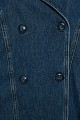 Denim short line trench coat