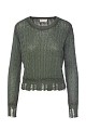 Knitted sweater with rhinestones
