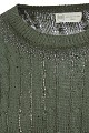 Knitted sweater with rhinestones