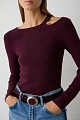 Cut out sweater with rhinestones