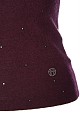 Cut out sweater with rhinestones