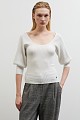 Ribbed top with ballon sleeves